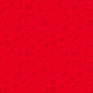 Red seamless pattern with hearts Vector illustration