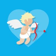 Valentine&#039;s angel with bow arrow cupid valentine holiday heart