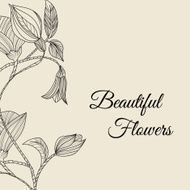 Beautiful flowers in vintage style N3