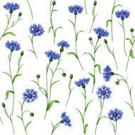 Blue cornflowers pattern