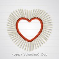 Valentine&#039;s Day celebration with stylish heart shape