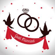 Happy Wedding desing vector illustration N20