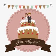 Happy Wedding desing vector illustration N24