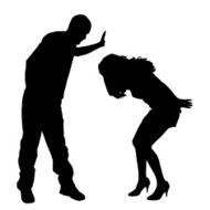 Vector silhouette of couple N128