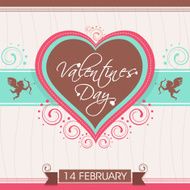 Greeting card design for Valentine&#039;s Day celebration N3