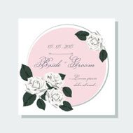 Wedding invitation with roses N2