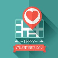 Happy Valentine&#039;s illustration in flat style N6