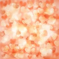 Background with hearts color of a peach