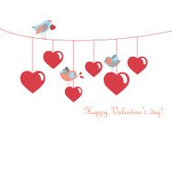 Cute birds celebrating Valentine&#039;s Day