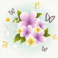 Plumerias in Vintage Style