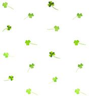 Floral watercolor clover seamless pattern