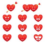 Hearts Emoticon Smiley N2