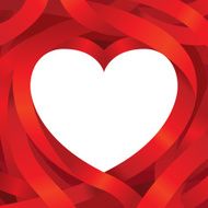 Heart Shape and Ribbon Background