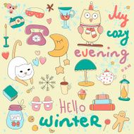 Hello winter illustration