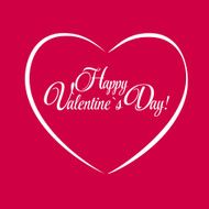 Happy Valentines Day card with heart Vector illustration N53