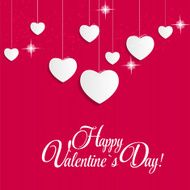 Happy Valentines Day card with heart Vector illustration N54