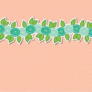 Rose banner card in vector format N6