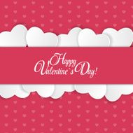 Happy Valentines Day card with heart Vector illustration N55