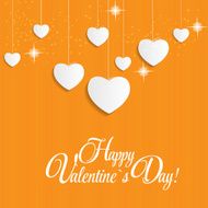 Happy Valentines Day card with heart Vector illustration N57