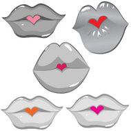 Woman sexy lip heart kiss