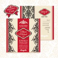 Floral wedding card N16