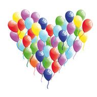 Abstract heart balloon vector