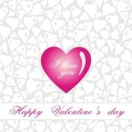 vintage gentle pink valentine s card design