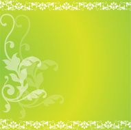 background green ornaments and flourishes