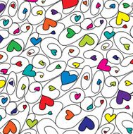Swirly hand drawn heart pattern in vector format N7