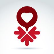 Heart and arrows icon medical health organization vector
