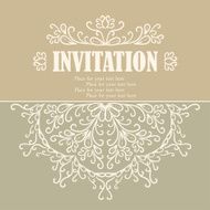 Vintage invitation card with lace ornament N41