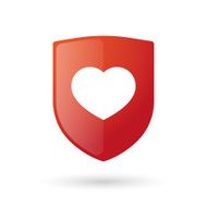 Shield icon with a heart