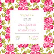 Shabby Chic Floral Wedding Invitation