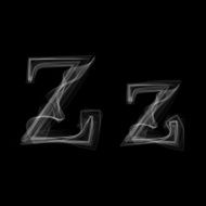 Smoke font Letter Z