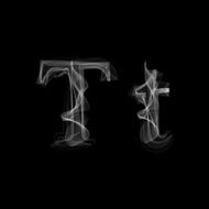 Smoke font Letter T