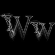 Smoke font Letter W