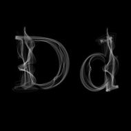 Smoke font Letter D