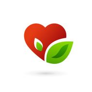 Heart and leaves symbol emblem icon N2