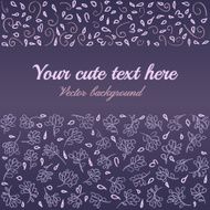 cute greeting card with flowers and petals swirls N2