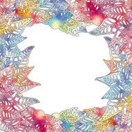 Watercolor flower frame N3