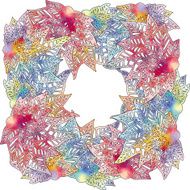 Watercolor flower frame N4