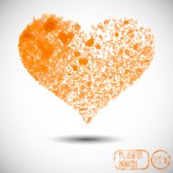 heart spray in paint watercolor vector