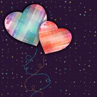 Love background with heart circles and lines