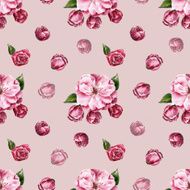 Seamless pattern with the branch of flowers N20