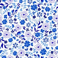 seamless pattern from blue flowers