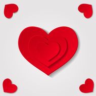 Hearts on grey background
