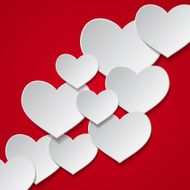 Red background with white hearts N2