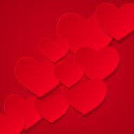 red background with hearts N3