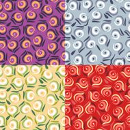 Seamless texture with stylized flowers