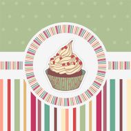 Funny card with cupcake